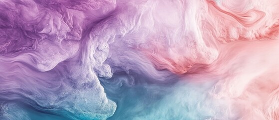 Abstract colorful background with swirls and soft gradients in pastel shades of pink, purple, and blue for artistic designs