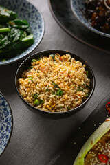 modern chinese food in a fancy restaurant