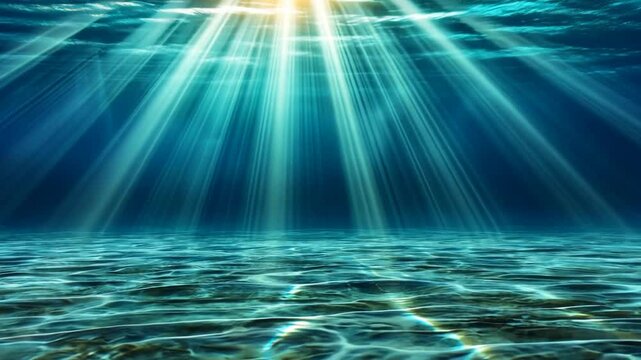 Ocean Deep: Underwater Sunbeams Illuminate the Mystical Depths