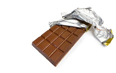 Sweet Milk Chocolate on a White Background – Delicious and Creamy Treat