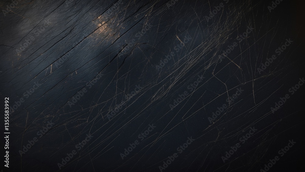 Aufkleber dust and scratches on a dark surface. abstract backdrop. texture layer for photo editing software. v