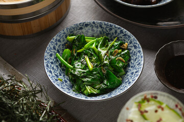 modern chinese food in a fancy restaurant