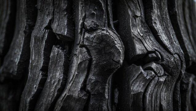 Charred wood texture