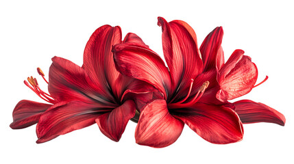 Fototapeta premium Isolated PNG of a red flower