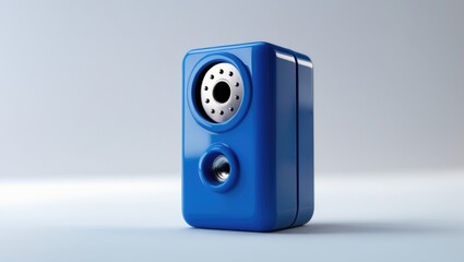 Blue sharpener on a light background