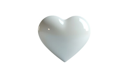 Fototapeta premium Isolated PNG of white heart