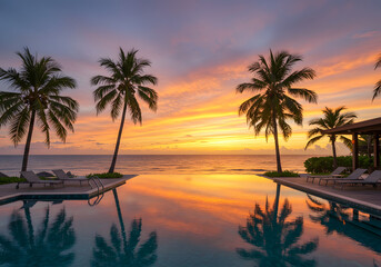 summer vacation travel beach Palm tree