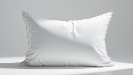 Blank pillow displayed on a white background. Empty cushion available for your design.
