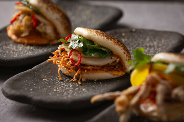 modern chinese food in a fancy restaurant