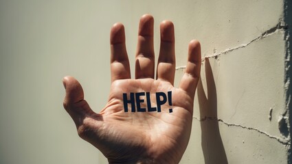 A palm requesting assistance