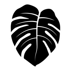 monstera tropical leaf icon