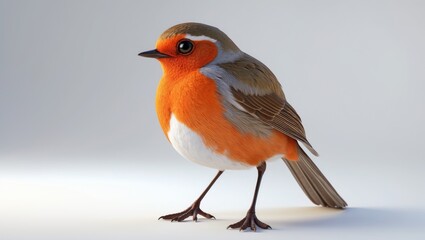 Fototapeta premium Bird against a white backdrop.