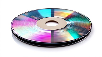 Colorful Compact Disc: Retro Optical Media for Audio and Data Storage - Vivid Shine and Modern Technology