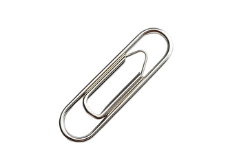 studio shot of a paper clip isolated on a white background