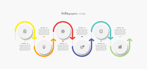 Infographic business template colorful background design