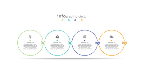 Naklejka premium Infographic business template colorful background design