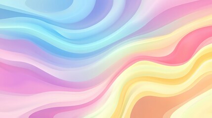 Obraz premium A dreamy pastel rainbow background with soft clouds blending into the colors