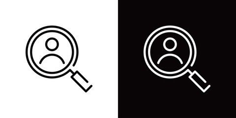 個人情報のシンプルなラインアイコン