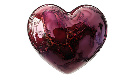 red heart shaped chocolate candies isolated on png