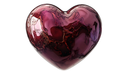 red heart shaped chocolate candies isolated on png