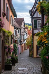 Naklejka premium The quaint Old Town of Mosbach in Germany offers a delightful experience for visitors.