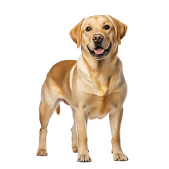 Obraz premium Friendly Yellow Labrador Dog Enjoying Outdoor Playtime – Cute, Happy, and Loyal Companion