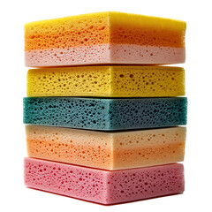 Vibrant Multi-Colored Sponges: Premium Non-Abrasive Cleaning Tools for Kitchen & Household Hygiene