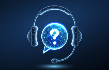 Customer service. Support call, live advice, phone bot, chat headphone