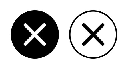 Close icon logo design. Delete sign and symbol. cross sign