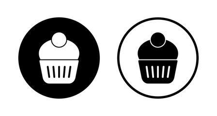 Cup cake icon logo design. Cup cake sign and symbol