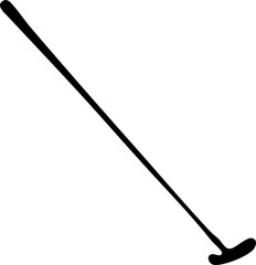 A golfer's fan in a black silhouette