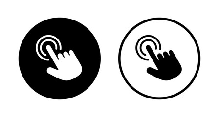 Hand click icon logo design. pointer sign and symbol. hand cursor icon