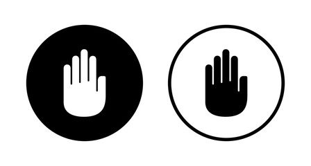 Hand icon logo design. hand sign and symbol. palm