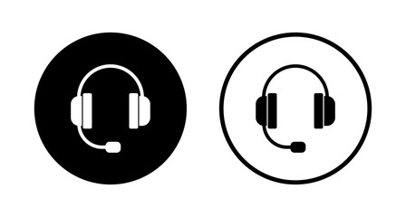 Headphone icon logo design. Headvector sign and symbol