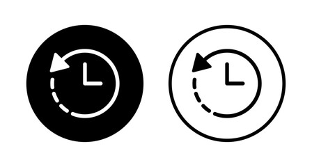 History icon logo design. recent event history sign and symbol