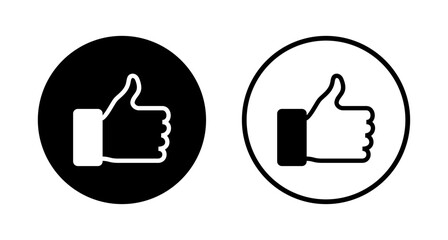 Like icon logo design. Thumbs up sign and symbol. Hand like