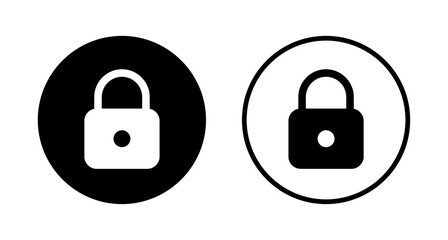 Lock icon logo design. Padlock sign and symbol. Encryption icon. Security symbol