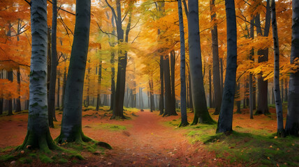 Fototapeta premium autumn in the forest