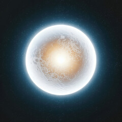 Obraz premium Luminous Celestial Body in a Starry Night Sky