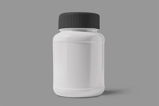medicine bottle isolated on white for mockup
