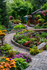 Obraz premium Capture the Beauty of Nature: 15 Exquisite Garden Design Ideas to Transform your Outdoor Space