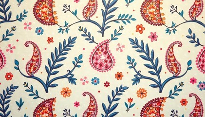 Subtle paisley repeats seamlessly, forming a soft, muted backdrop , seamless, seamless repeat