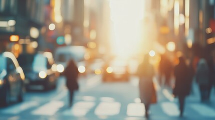 Blurred urban city street background