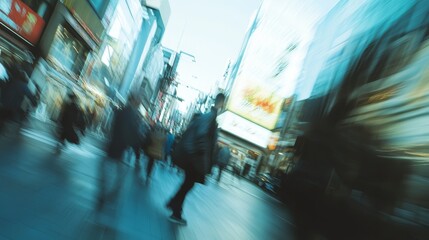 Blurred urban city street background