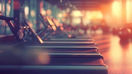 Gym background. Fitness concept. Blurred background