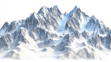 Naklejka premium Pastel Blue Sky Over Mountain Range in Isolation