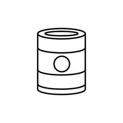 Canned food icon Black line, simple illustration for web and app..eps