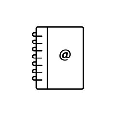 Address book icon line art vector, simple illustration for web and app..eps