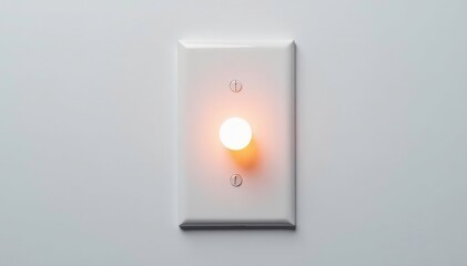A light switch flipped halfway, isolated on white , white, isolated, electricity
