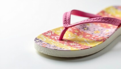 Close-up of a flip-flop sole against white backdrop , photography, object, rubber